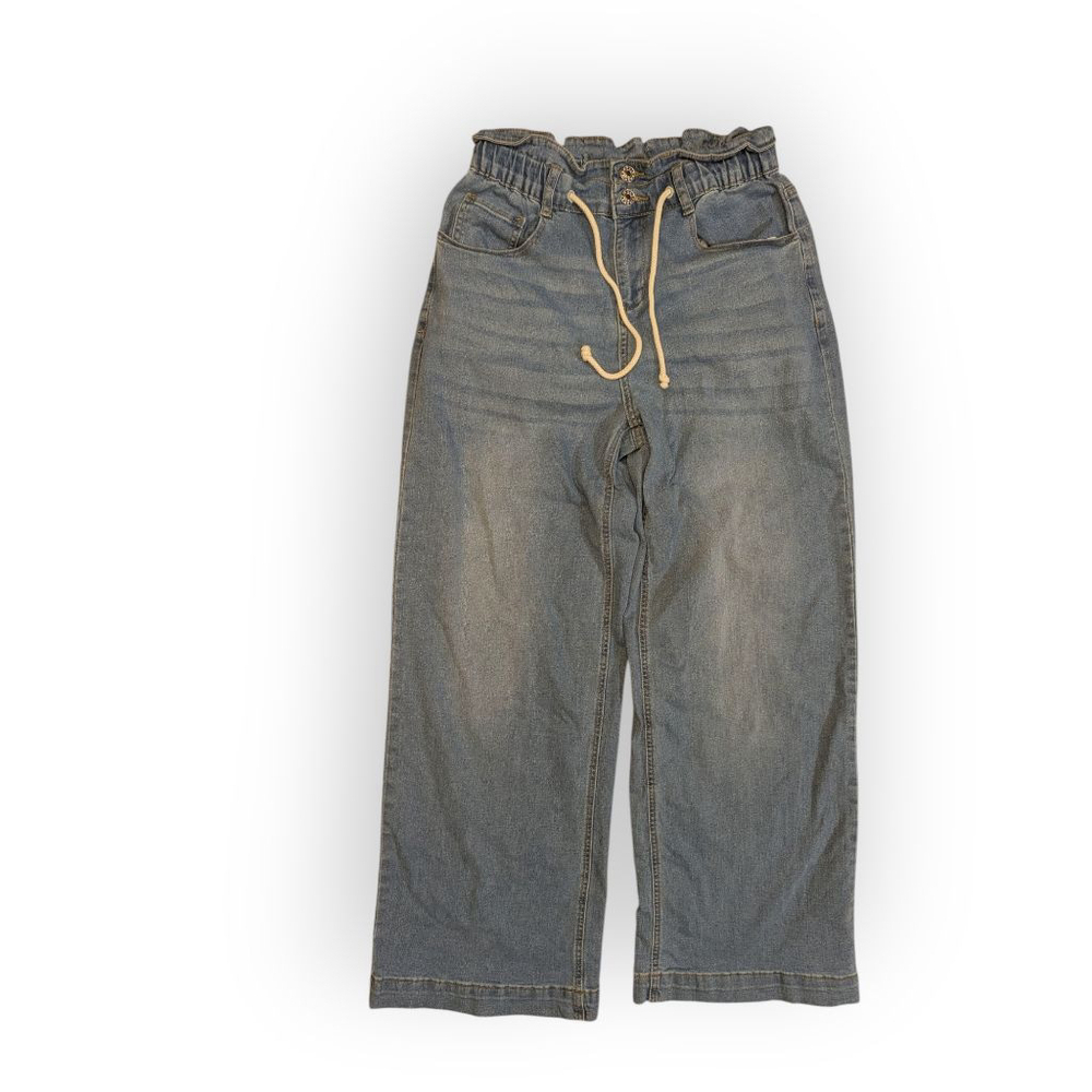 Jeans Wide Leg Paper Bag Waist Medium